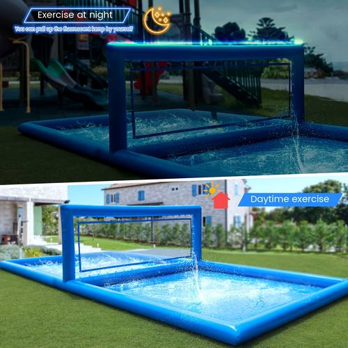 33 ft l portable inflatable rental grade water ball pool 0 6 grade pvc air pump inflate extract air backyard pool 33 x 16 5 x 7ft