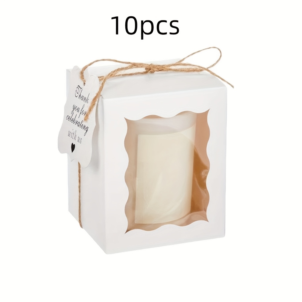 E-shop Geschenk für Sie/Ihn 10/50 Kraftpapier Duftkerzen-Verpackungsboxen, Kleine Schmuckbecher Geschenkboxen für Hochzeiten, Feiertage, Valentinstag,