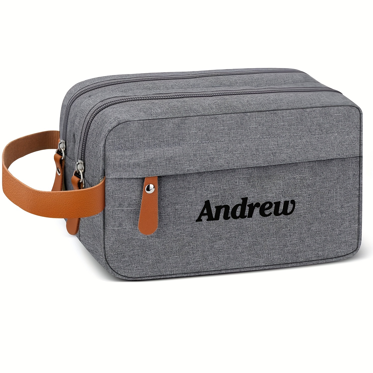 TEMU Custom Name Men's Toiletry Bag - Large Capacity, Waterproof, Business Trips & Commuting - Ideal Christmas Or Birthday Gift