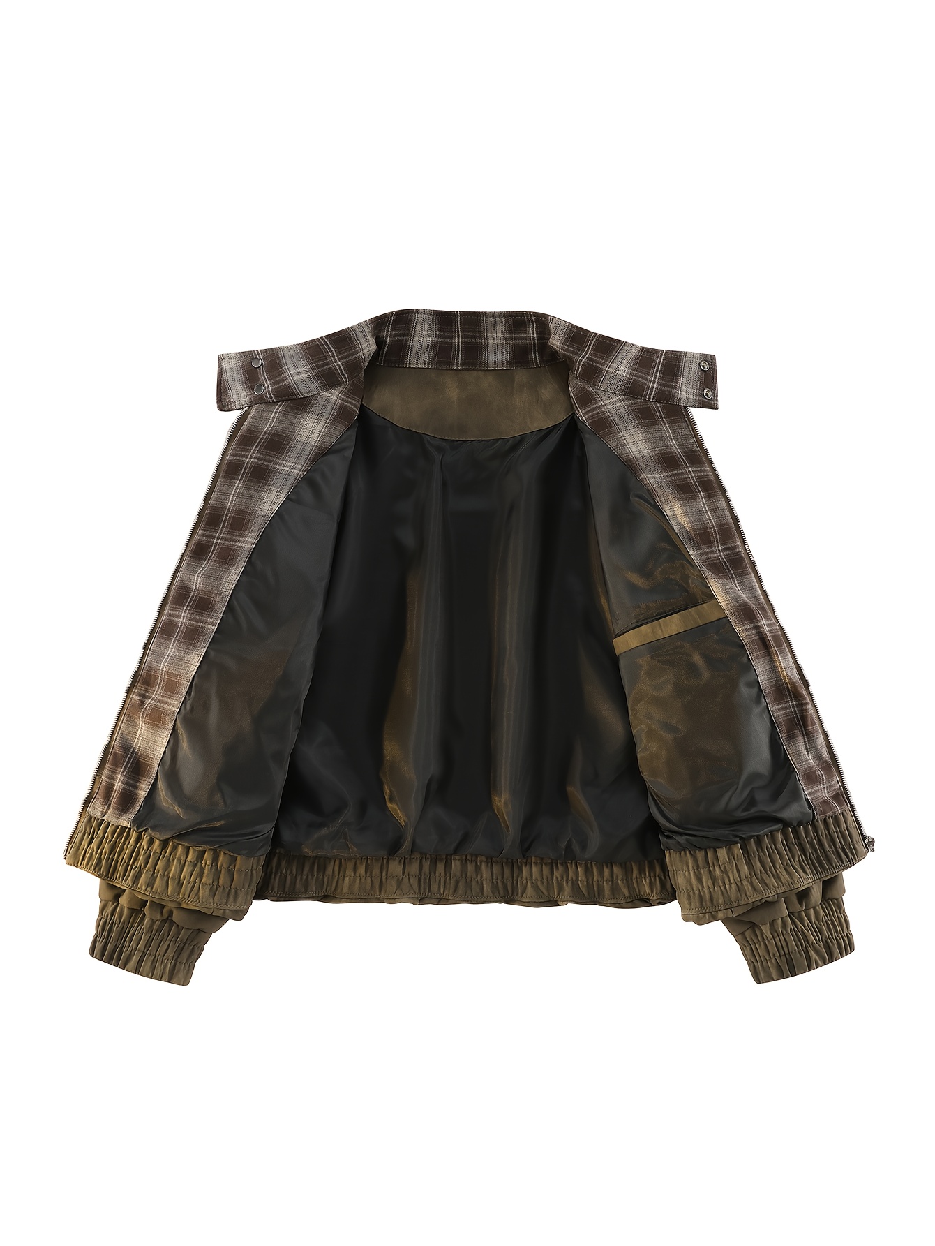 ジャケット・アウター VINTAGE WASHED LEATHER ZIP STONE Leather Jacket - Double zip in Stone Vintage Washed