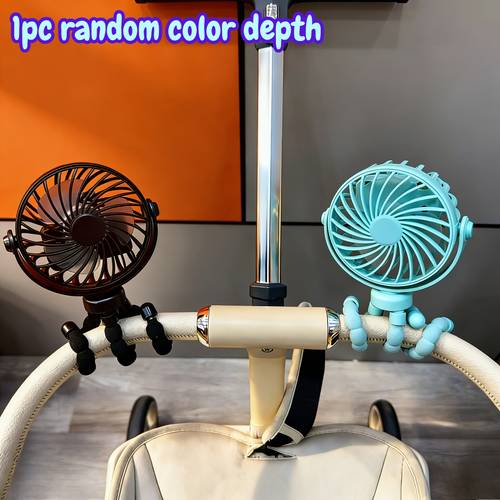 rotating flexible handheld clip fan a portable mini fan with strong airflow that suitable for strollers cribs car seats bicycles treadmills outdoor