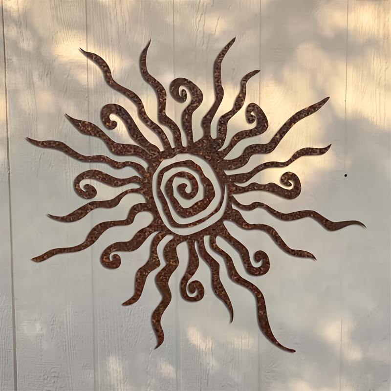 E-shop 【2D Flat】 [2D Flat] . Spiral-Sonnenschirm aus Schmiedeeisen für die Wanddekoration - Vintage Rustikale Outdoor-Garten- und Innendekoration,