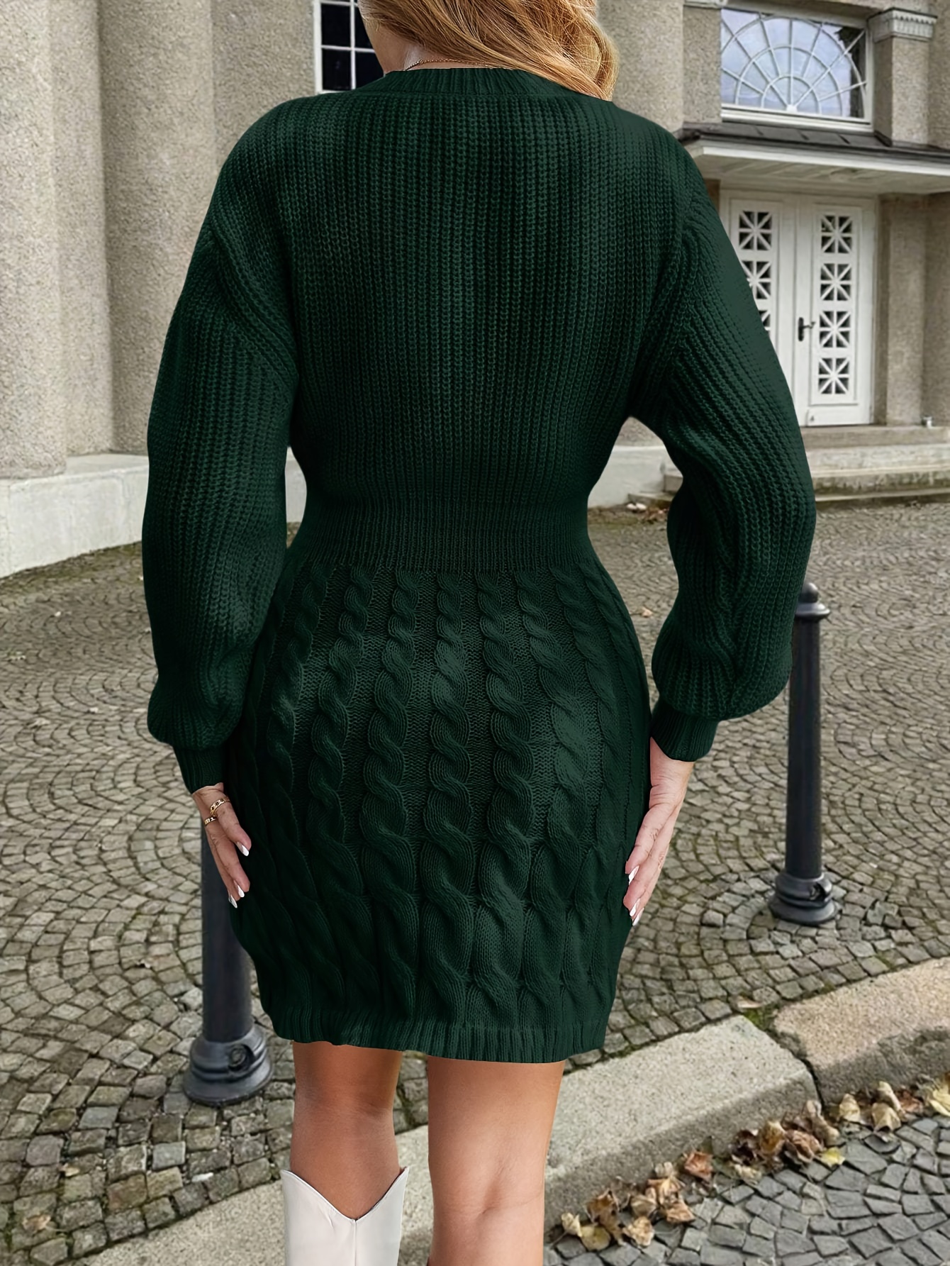 solid color thick sweater dress | Temu Mauritius