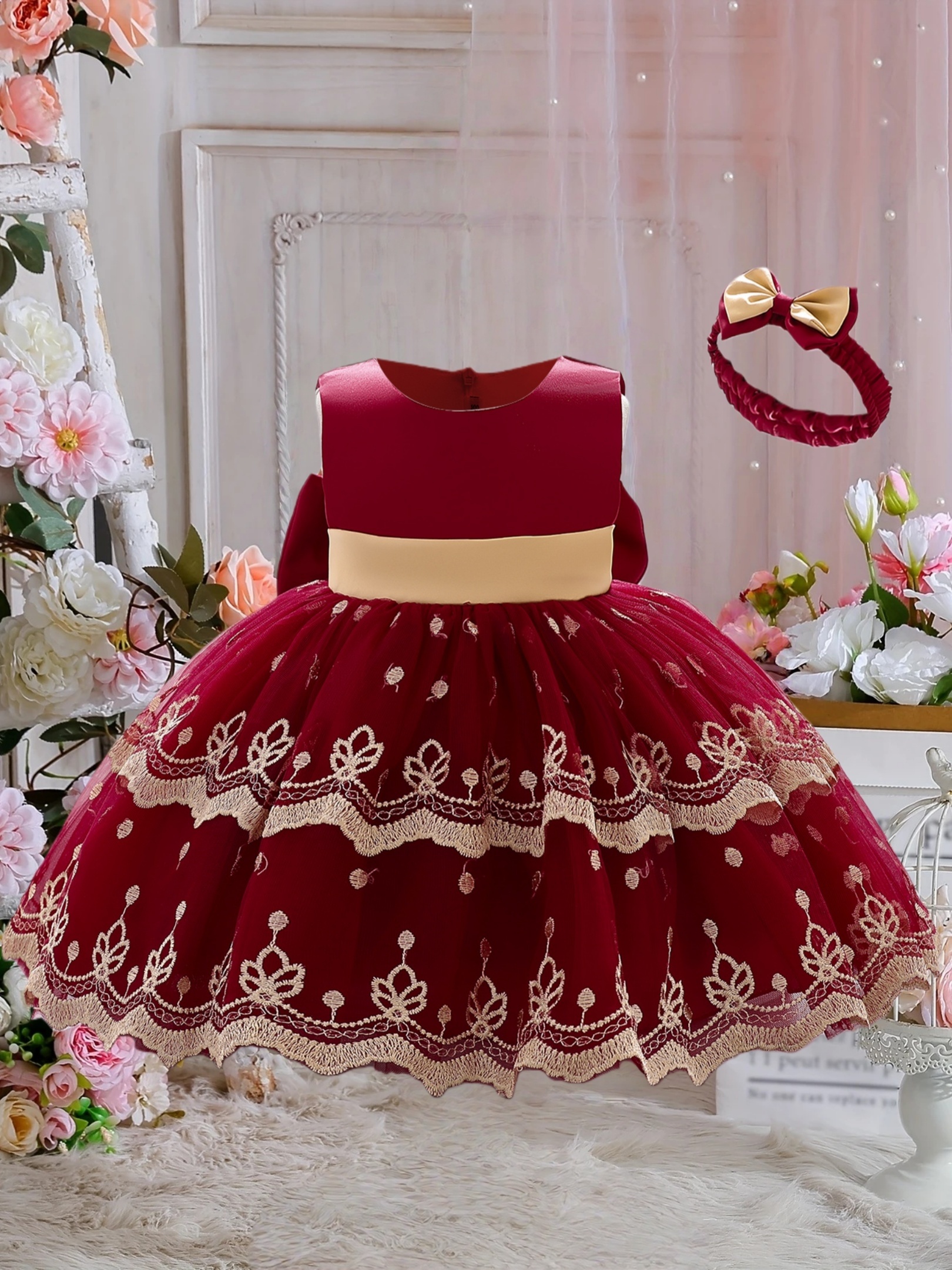 baby red dress sold on Temu United States