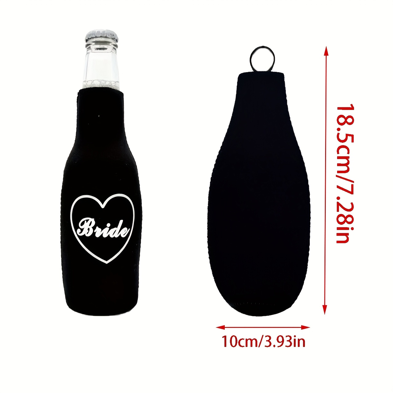 TEMU Custom 330m Neoprene Beer Bottle Sleeves, Zippered Bottle Holders, Non-food Contact, Can Print Photos, Text, Patterns, Websites, Phone Numbers,