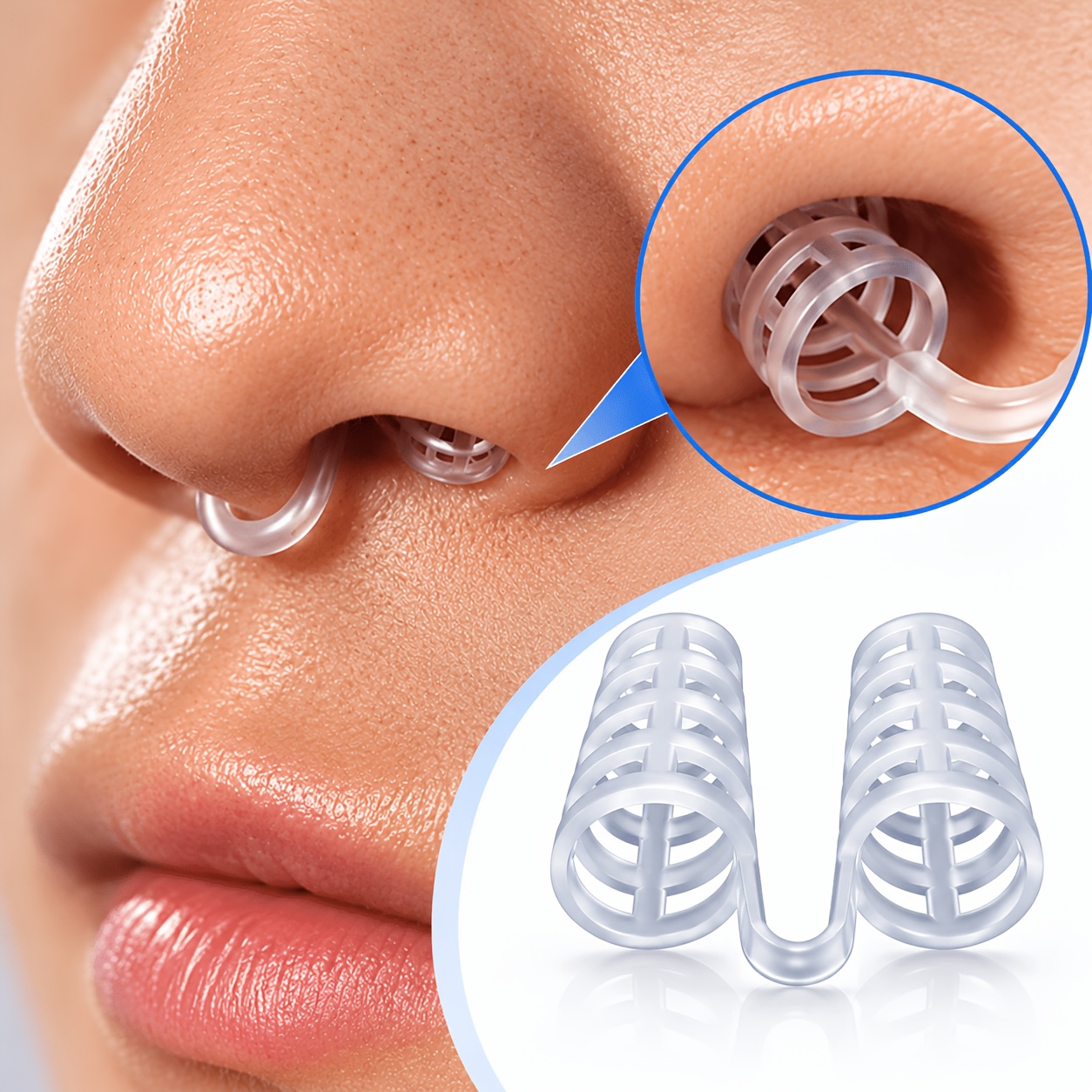 Image of 20pcs Mini Nose Clips, Lightweight Reusable Nose Accessories For Sports, Office, Home, Travel And Daily Use, Compact And Easy To Carry
