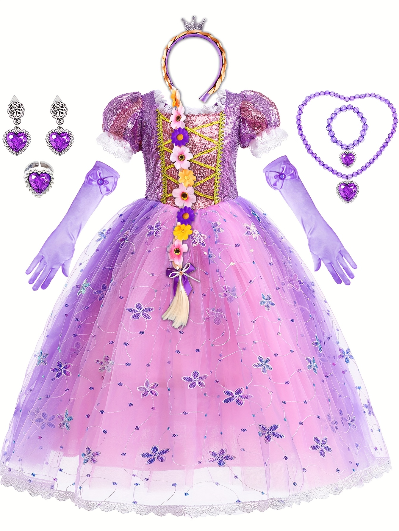 strapless open back dress Deluxe Disney Princess Aurora Girls Costume main image 1