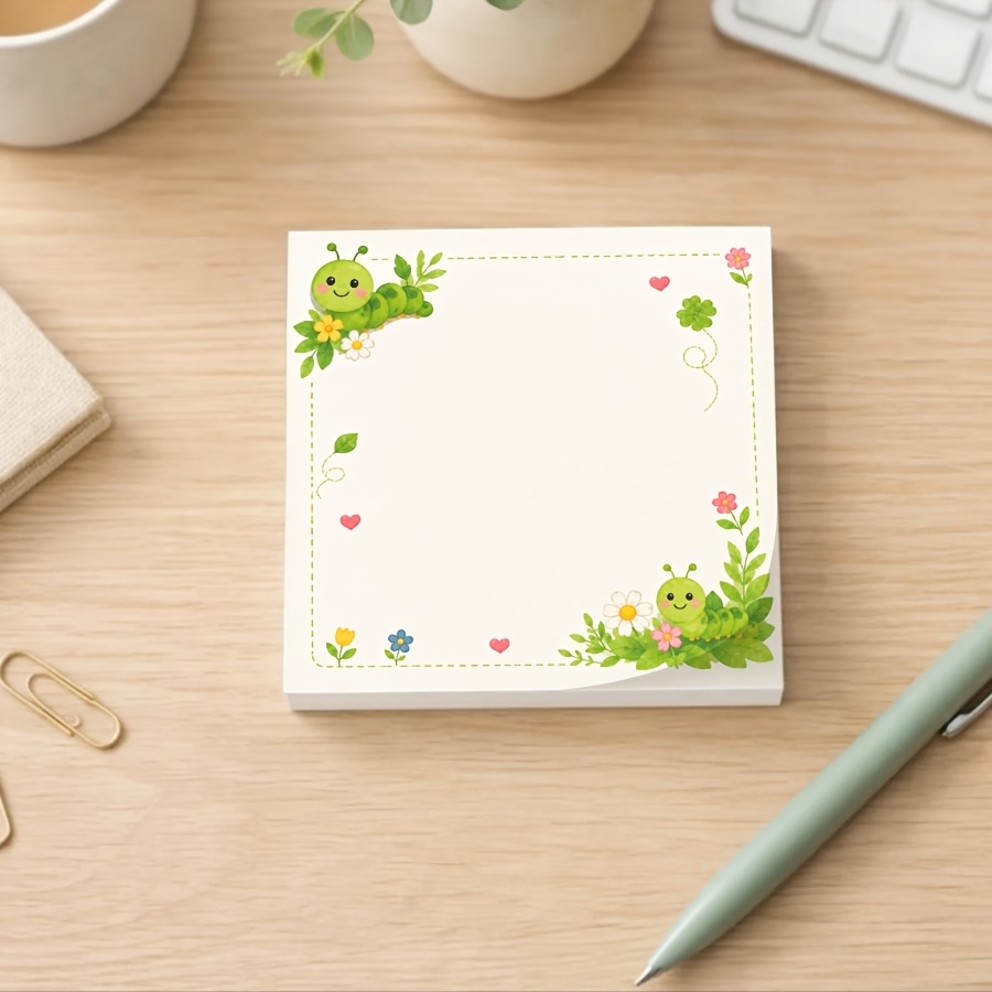 Cute Caterpillar Memo Pad for Notes & Daily Planning