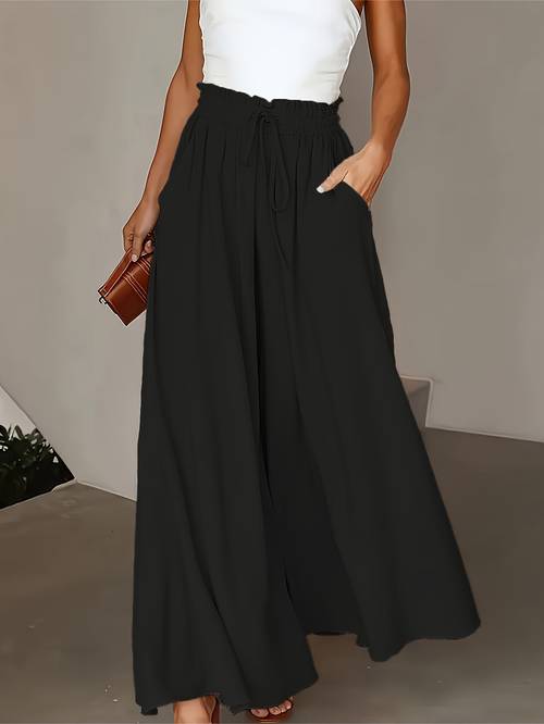 and summer stylish and elegant high waisted wide leg pants for women