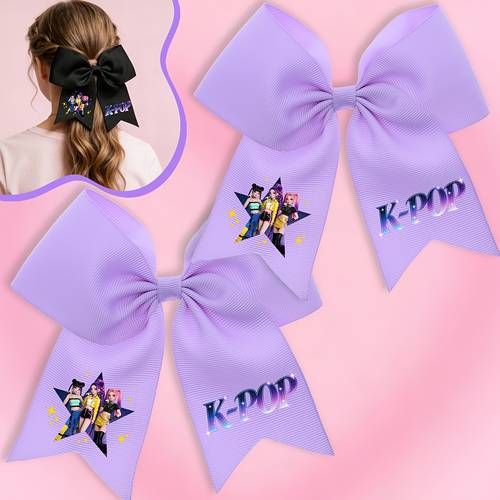 k bow a hair accessory by k featuring a vibrant design suitable for cartoon characters and handcrafted for teens