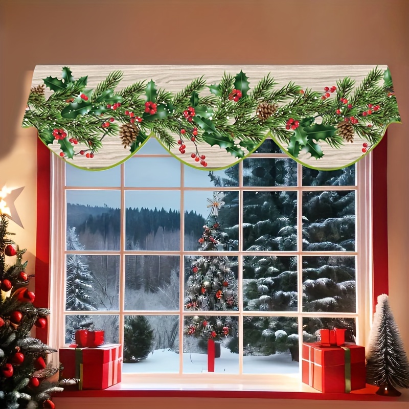 

1- Christmas Valance - Polyester Fireplace And , Decor For , , And , No Needed