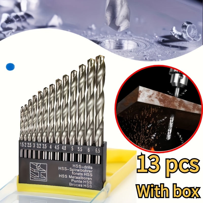 

Promaster 13pcs M42 Cobalt Drill Bit Set - Steel For Stainless & Hard Metals, 1.5mm-6.5mm