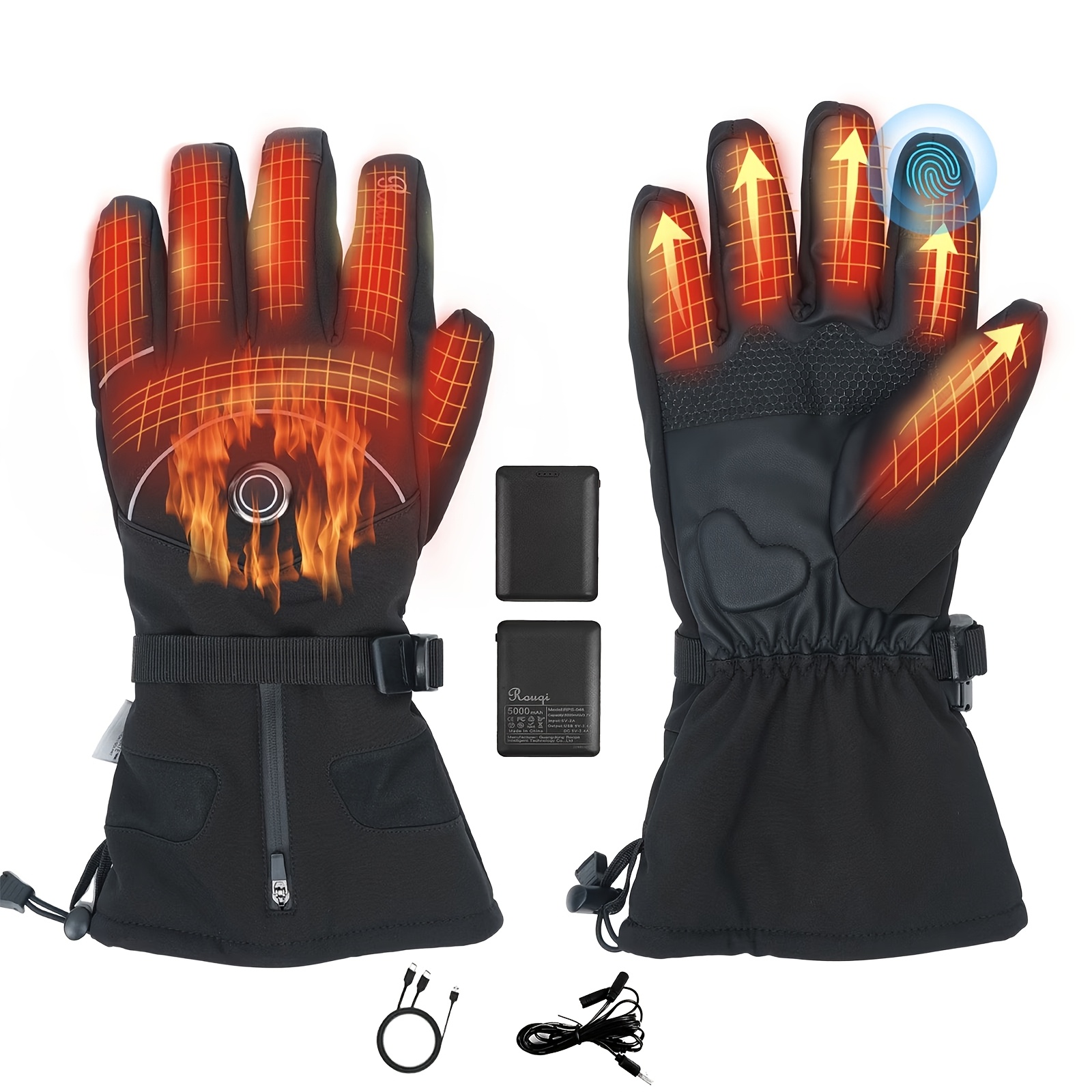 2026 Heated Gloves Women Men 5000mah