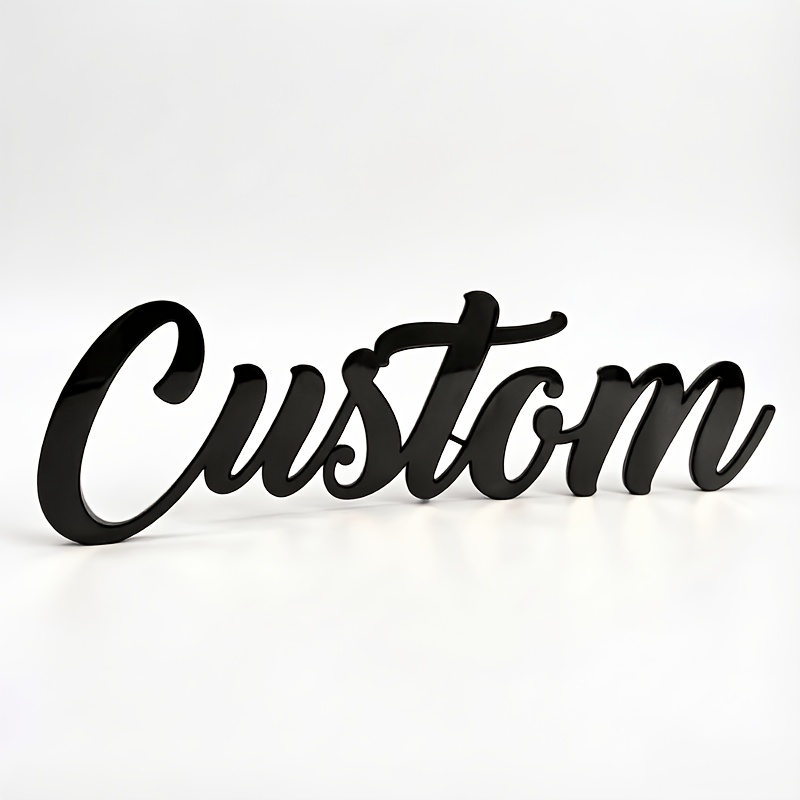 TEMU [2d Flat] 1pc Custom 9cm Acrylic Nameplate, Custom Letter Stickers, Easy Design For Bedroom Decoration, Wedding And Party Background Decor For
