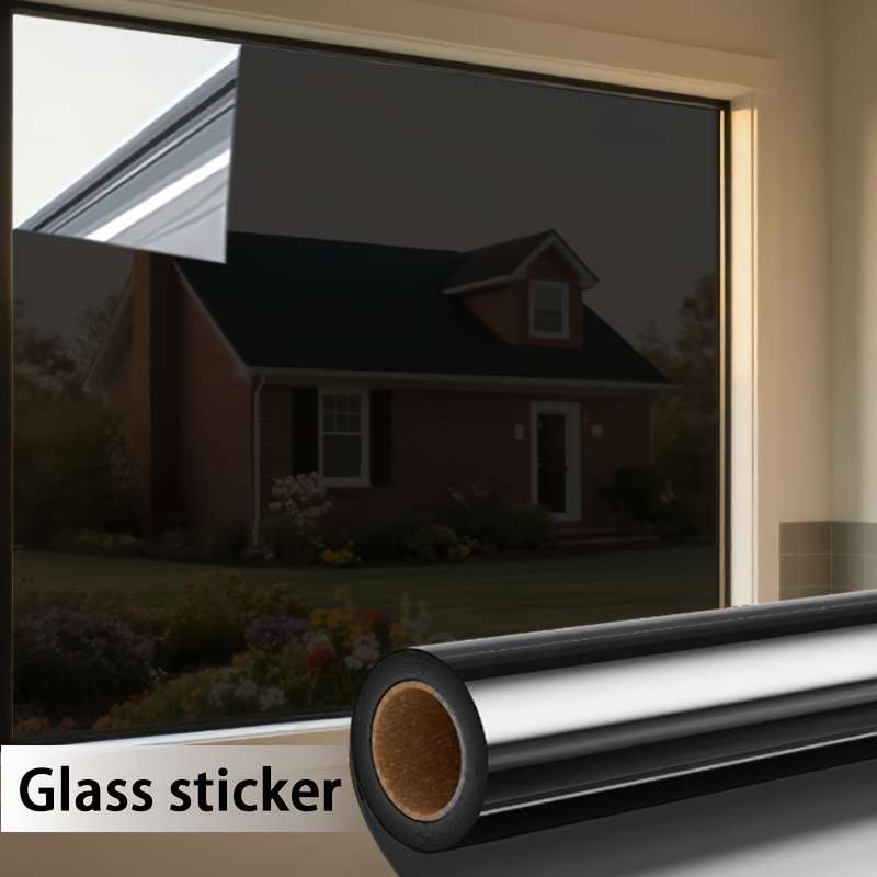 TEMU -way Heat-insulating Window Film, Used For Home And Office Sunlight Blocking Privacy Glass Stickers, With Electrostatic Adsorption For , Window