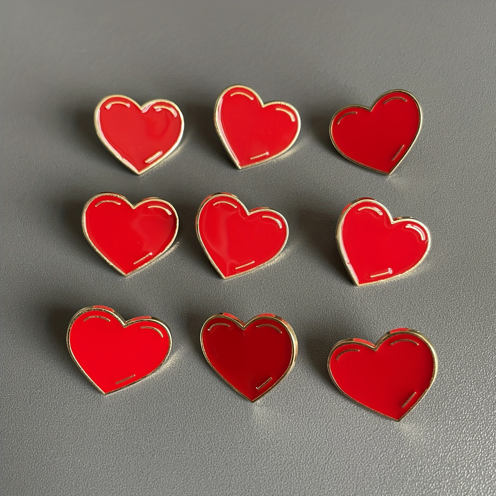 E-shop 3/6/9 Stk. Liebe Brosche, Emaille Brosche, Kleidungszubehör Schnallenanhänger, Metallabzeichen, Kleine Mini-Kragenbrosche, Legierung Brosche
