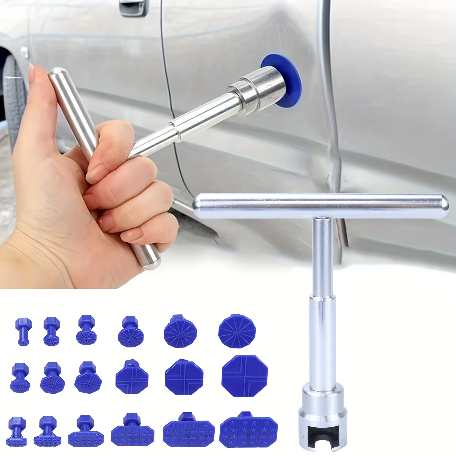 

Car Body Paintless Dent Repair Tool Set Auto Part Mechanical T Bar Dent Puller Sheet Metal Slide Multiple Size Suction Cup Kit