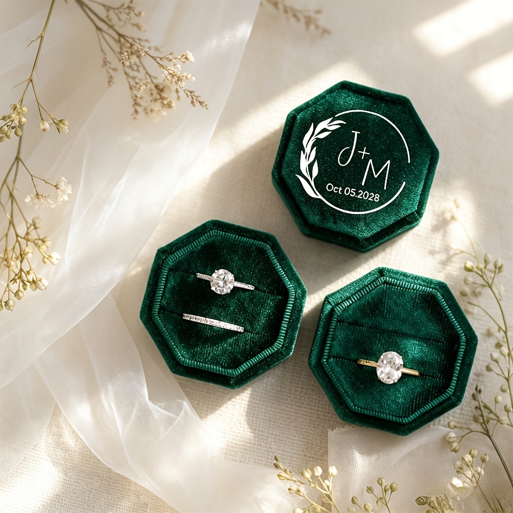 Luxury Custom Engravable Octagonal Ring Box