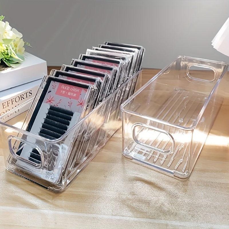 

Clear Acrylic Mini Eyelash Organizer: Lightweight And Independent, Perfect For Your Bathroom Accessories