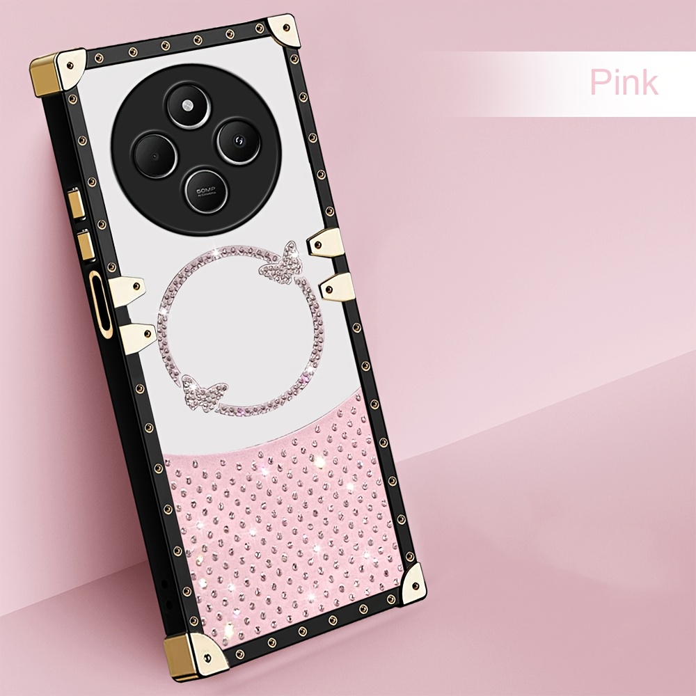 TEMU Suitable For Redmi 14c 4g/14r 5g Phone Case, Star Diamond, Mirror Design, Comfortable Feel, -slip Fingerprint Phone Case