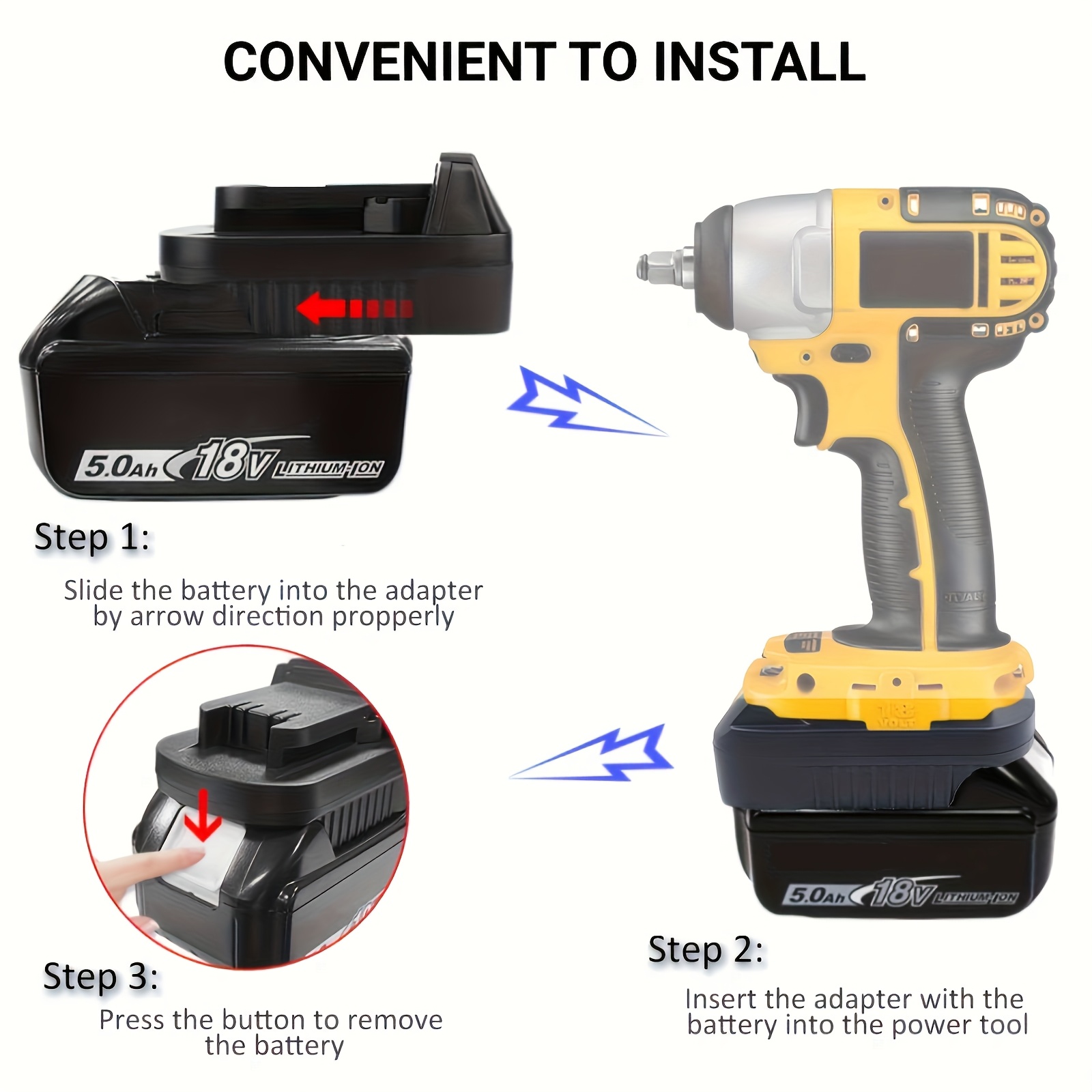 Power Up Your Tools: Best Choice 20V Battery Adapter For Dewalt – JR0349, Fast & Free 2-Day Shipping-1240979