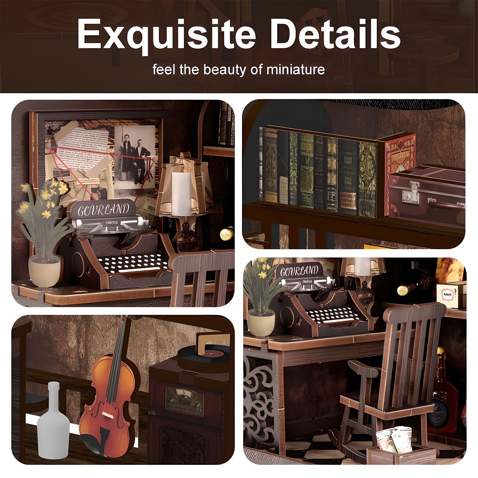 Detective Agency Bookend Cottage Kit, Miniature Model