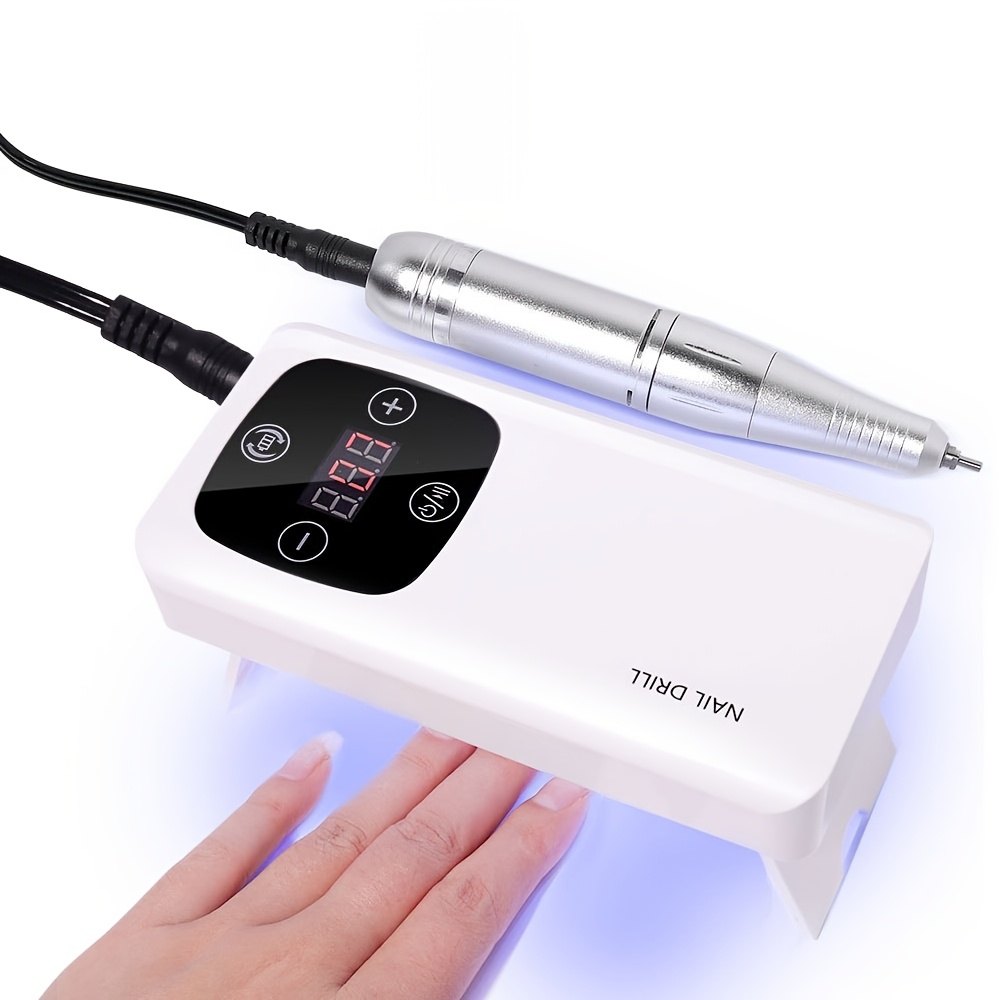 

1 Portable Electric Nail Drill, 45000 Turn Electric Professional Nail File Kit, Nail Dryer Uv Light Nail Enhancement, Gel Nail, Manicure, Pedicure, Polishing And Shaping Tools