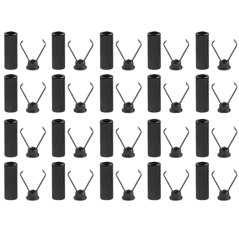 TEMU Lot de 20 accessoires cylindriques pour extrémité de cordon en de , boucle de clochette durable en métal pour extrémité de cordon, hauteur 17,5