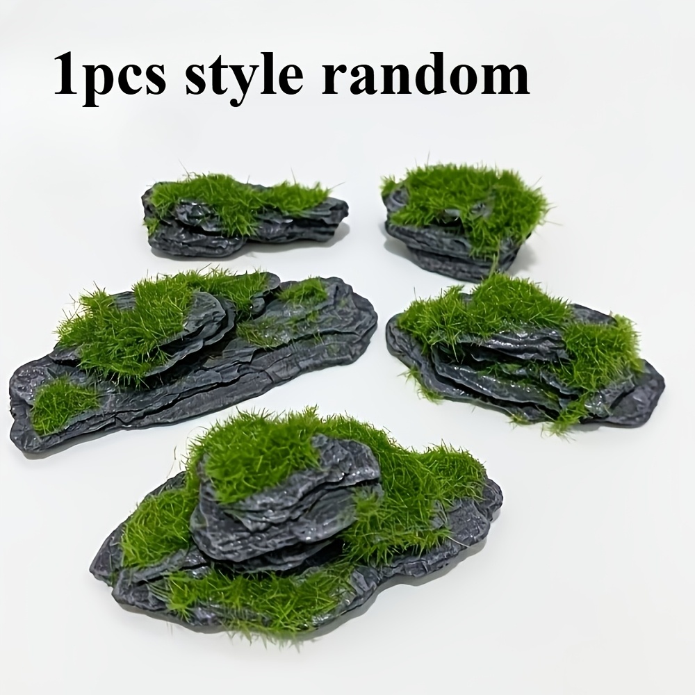 TEMU 1pc Simulated Irregularly Shaped Rock - Miniature Landscape Forest Scenery Stone - Outdoor Courtyard Decorative (style Random)
