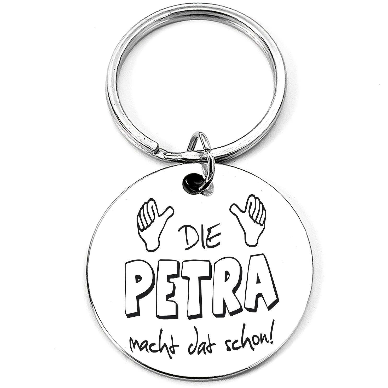 "die Petra" Thumb Design, A Minimalist And Stylish Carved Keychain, Perfect For Holidays, Birthdays, And Christmas Gifts