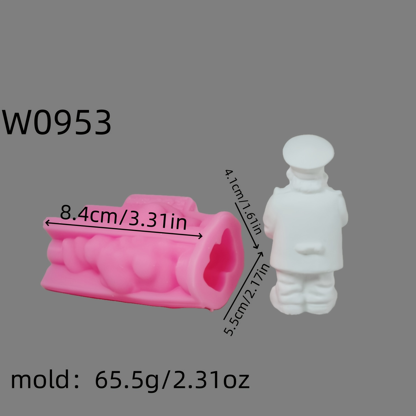 Image of Resin Casting Molds Sailor 3d Decorative Silicone Mold Diy Candle Silicone Mold Gypsum Decorative Silicone Mold Home Decoration Epoxy Resin Mold 65.5 W0953