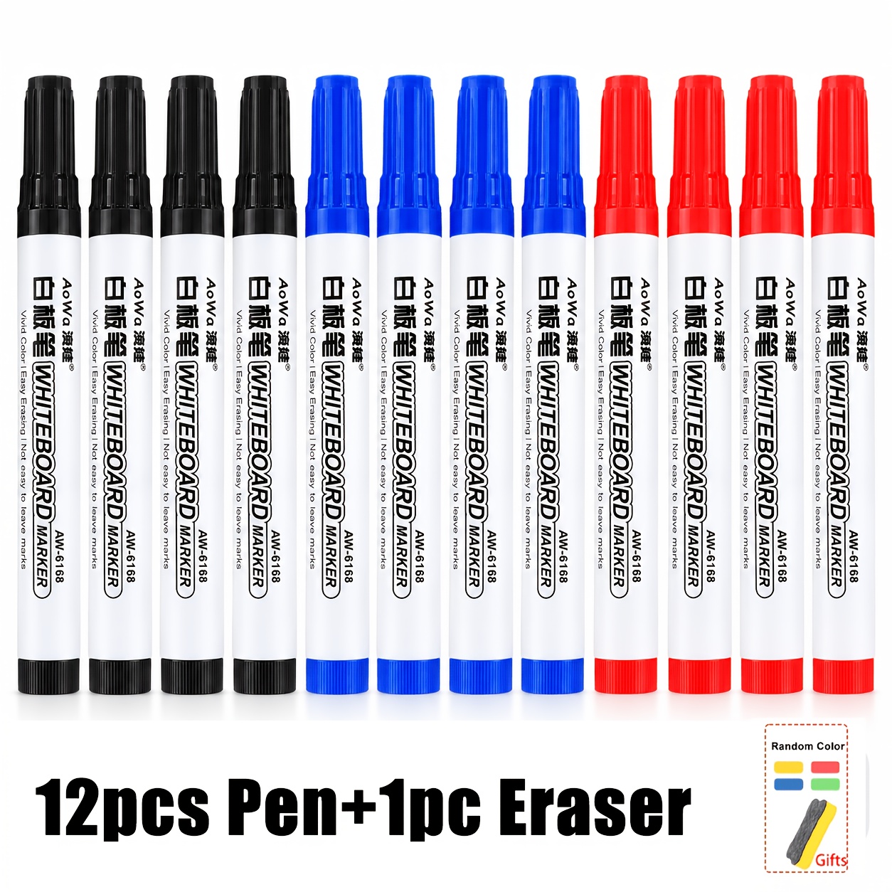 Image of 13pcs/set Whiteboard Erasable Writing Tools Smooth Writing Ideal For Teachers Presentations, Office Stationery School Supplies