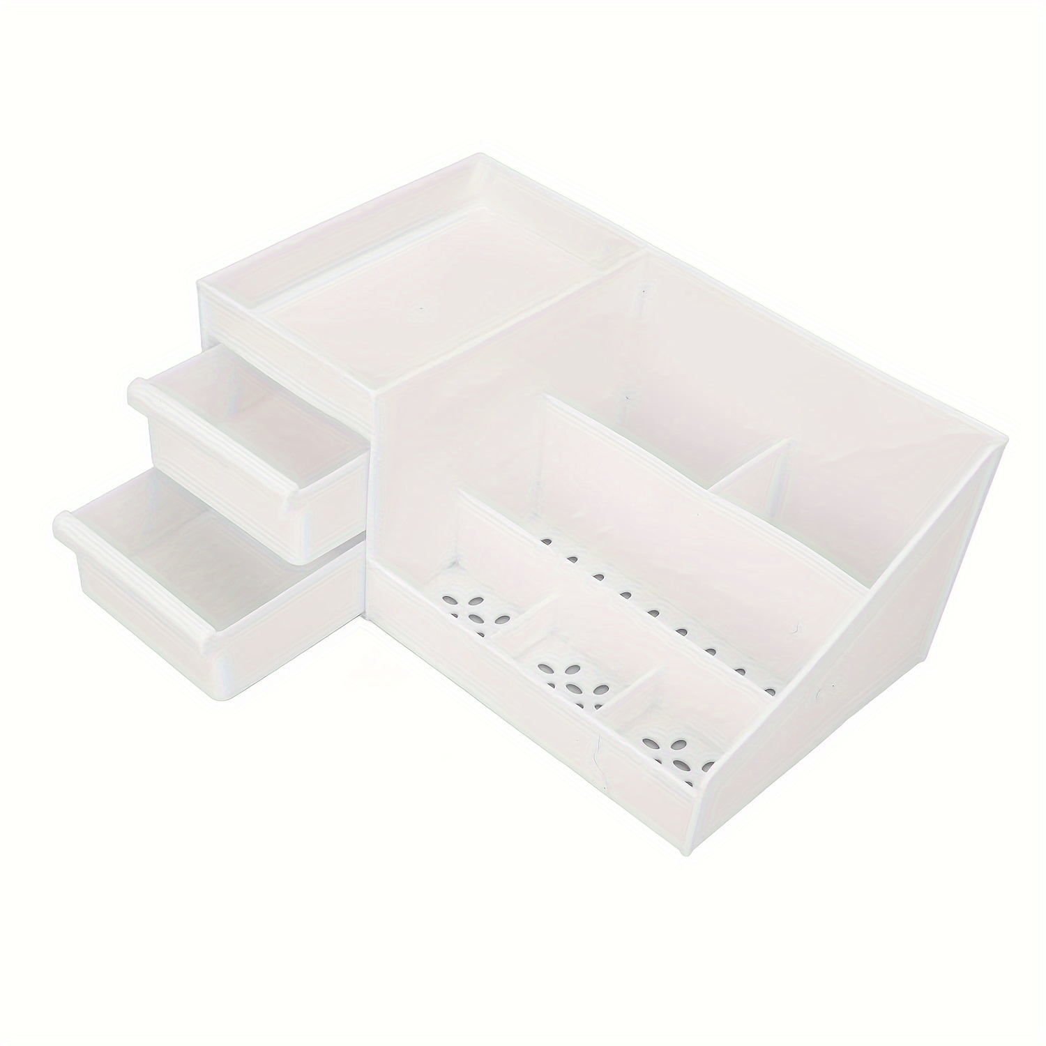 TEMU Makeup Organizer With Drawers, Bathroom Countertop Organizer For Cosmetics, Vanity Storage For Lipstick, Brushes, Lotions, Eyeshadow, Nail Polish And Jewelry