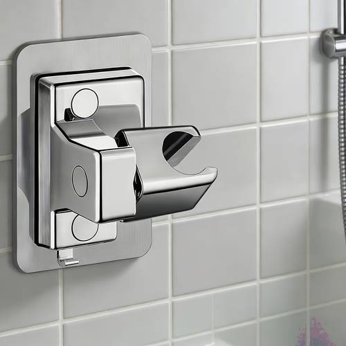 adjustable showerhead holder universal 360 degree rotatable wall mounted bracket showerhead base suitable for handheld shower durable abs plastic