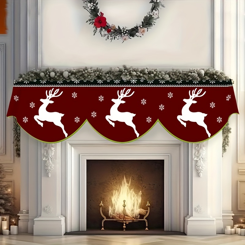 

Christmas Fireplace - & , Table For Decor, "x78.7