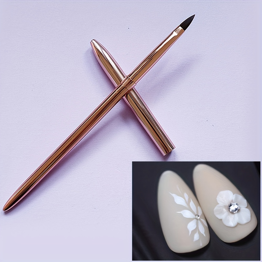 

Acrylic Nail Brush: Uv Gel Carving Pen, 3d Drawing Pen, Building Brush, Nail Art Tool - No Fragrance