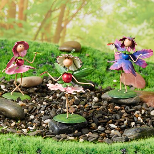garden fairy handcrafted metal flower fairy statue outdoor decorative sculpture