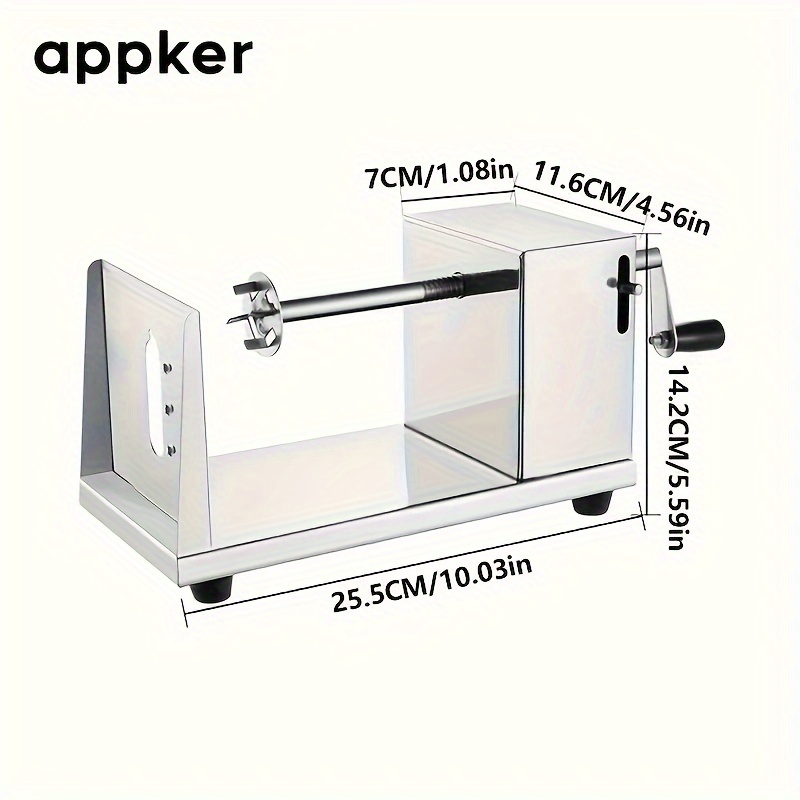 manual hand crank stainless steel potato tower machine details 2