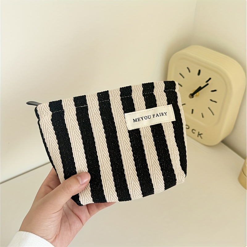 E-shop Schlichte und Stilvolle Dicke Garn Tragbare Make-up-Tasche, Unverzichtbar für Frauen auf Reisen, Hautpflege-Organizer, Lippenstift