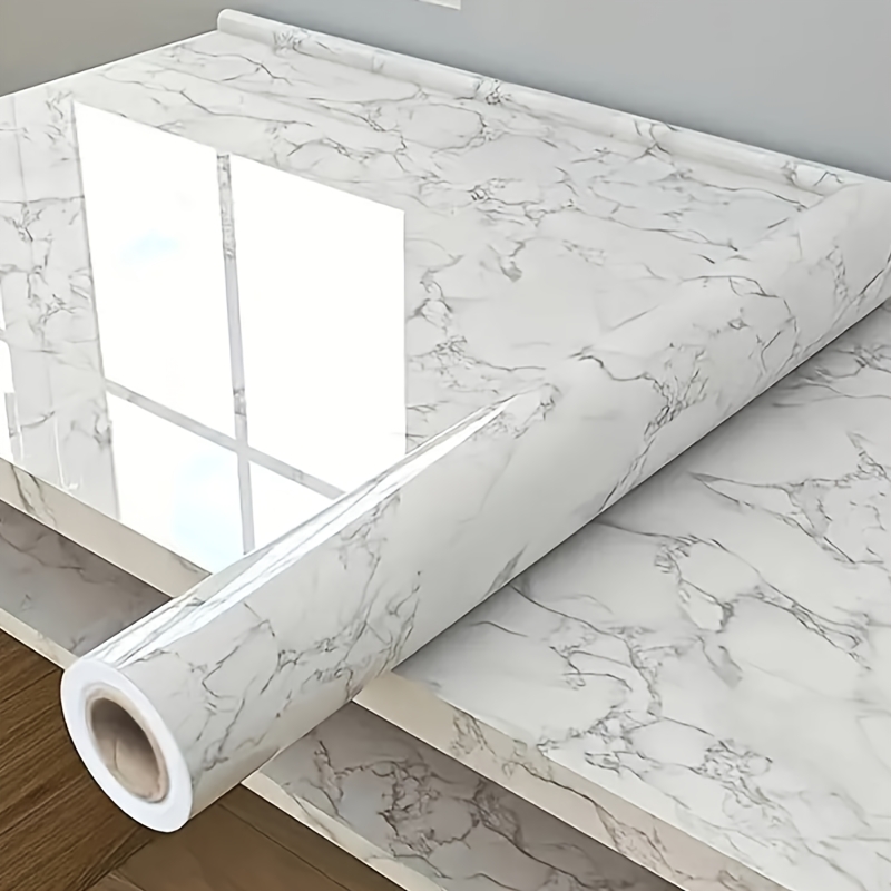 

1 Roll Marble Self-adhesive Wallpaper - Waterproof, Easy To Apply And Remove, Ideal For Kitchen Cabinets, , Furniture, Room Decor, , Diy Friendly