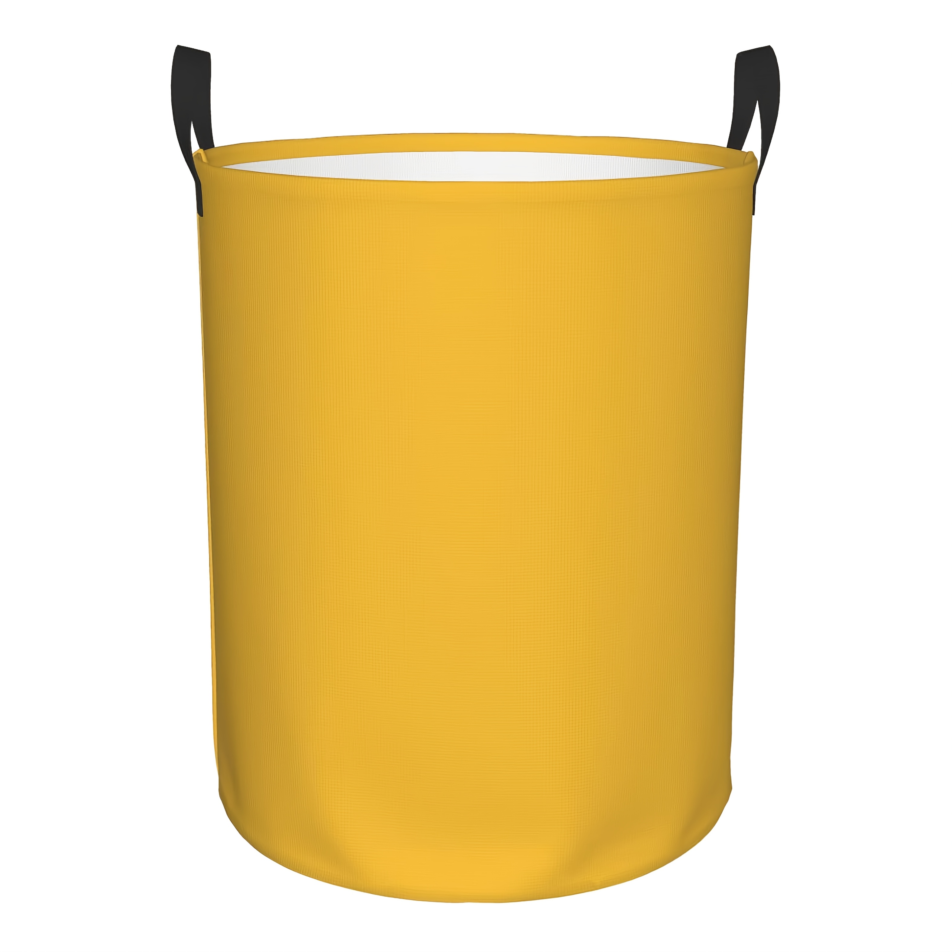 TEMU 1pc, Dokriy, Large Laundry Hamper Bag, Solid Plain Mustard Yellow Elegant Modern Laundry Basket Collapsible Storage Basket For College Dorm,