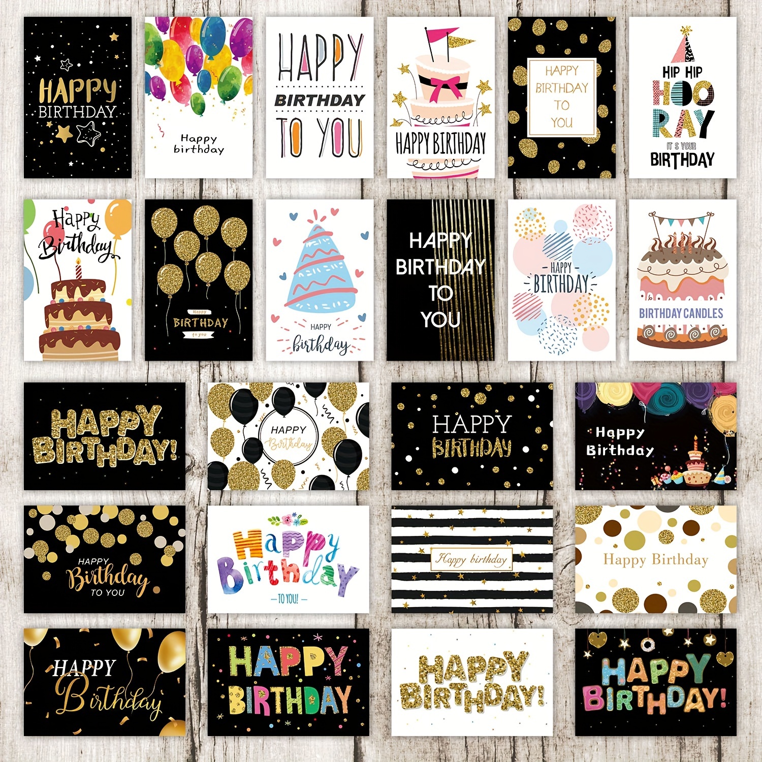 

24pcs Birthday Card With 24 Envelopes