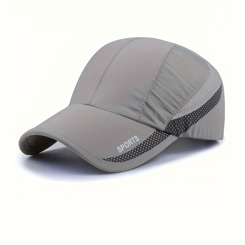 TEMU Color-block Quick-dry Cap For Men, Outdoor Sports Sun Hat, Adjustable Women's Camping And Hiking Cap