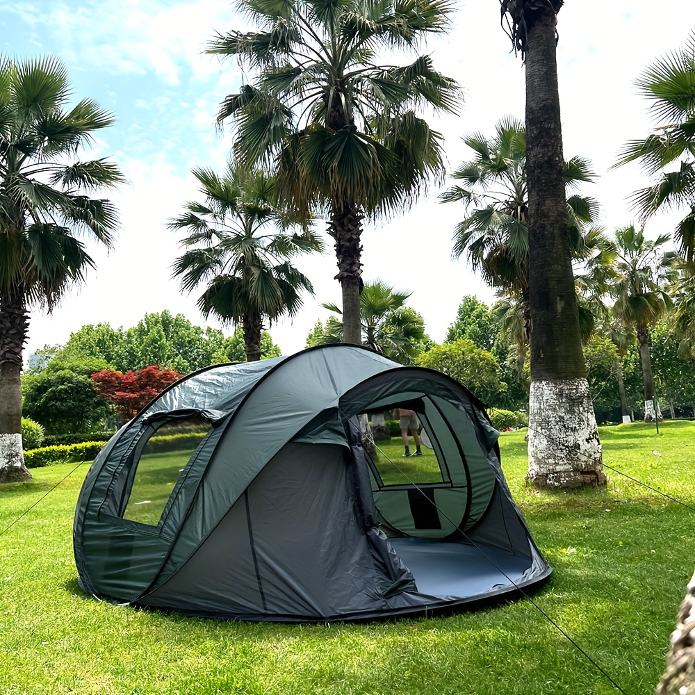A quick pop-up tent, camping tent, 2 doors and 2 windows, family tent, hiking tent, beach tent, fishing tent, travel essential tent, suitable for camping hiking and traveling, Christmas gifts