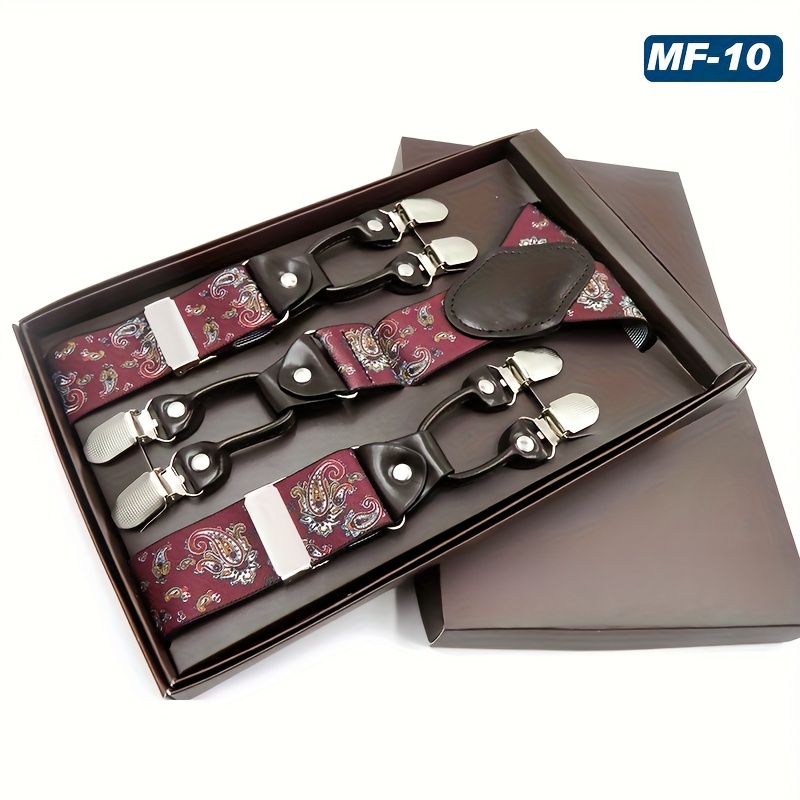 Of Patterned, Clip - On, Y - Back Suspenders For Men, Ideal For Formal And Casual Occasions
