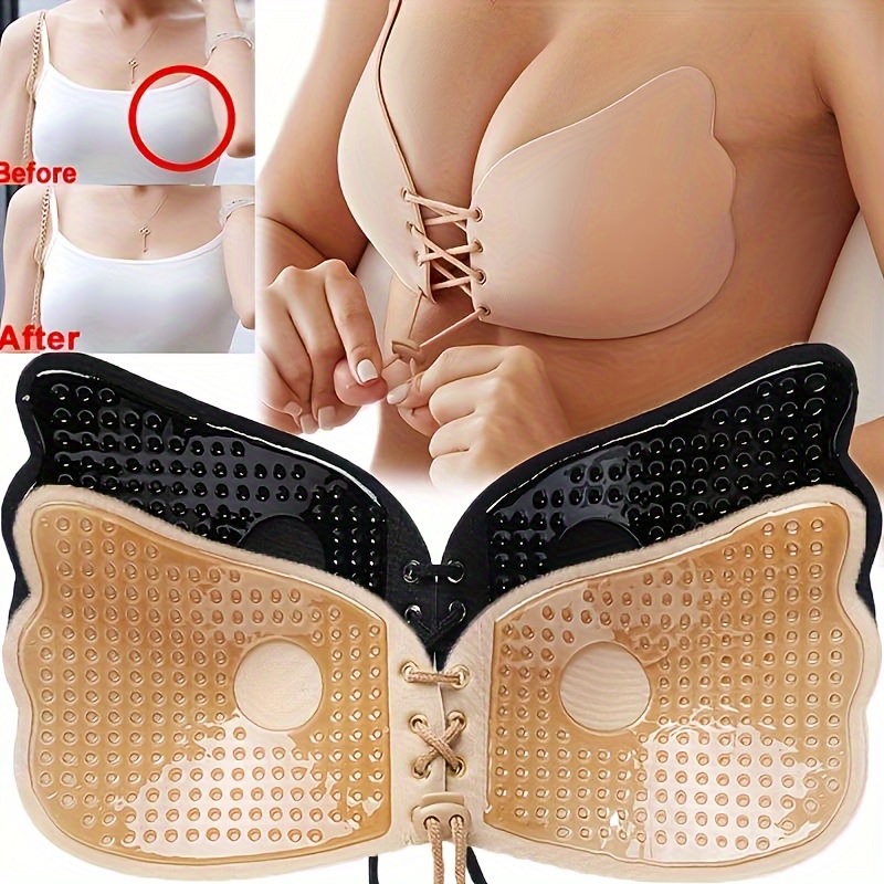 Breast Covers 2PCStrapless Pushup Bras Front Buckle Lift Bra Women