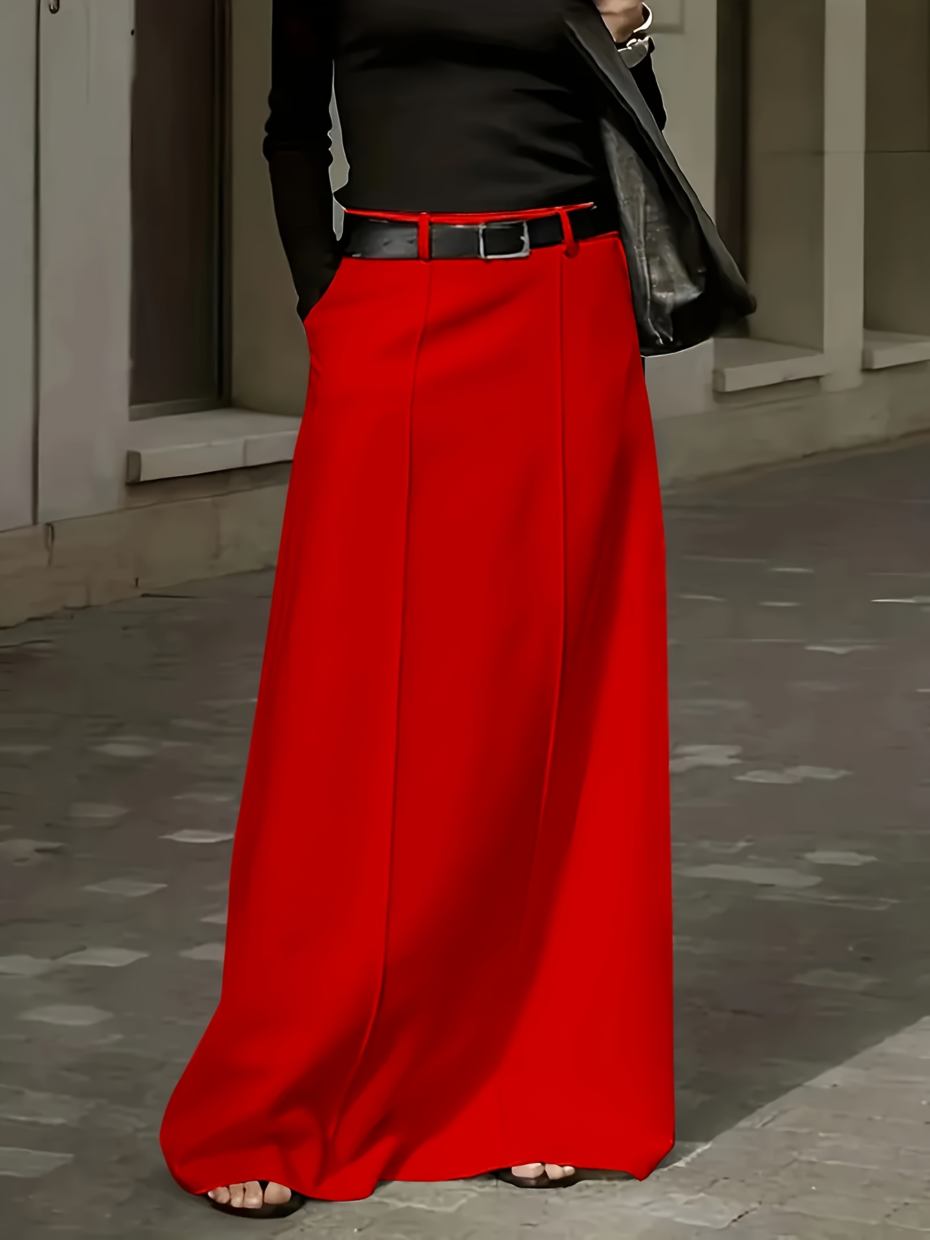 red skirt sold on Temu United States