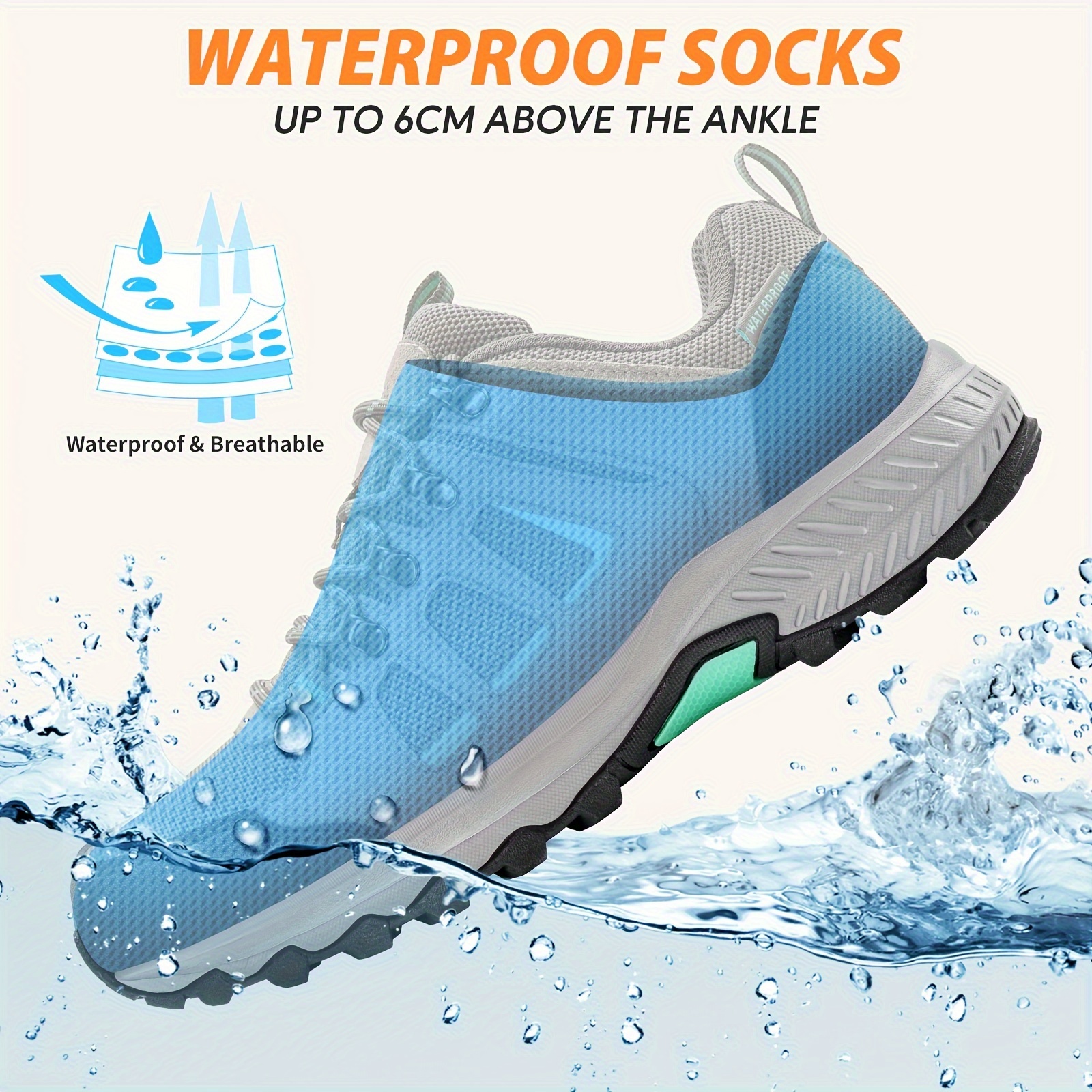 Waterproof Hiking Shoes Women Lightweight Anti Slip Outdoor - Temu