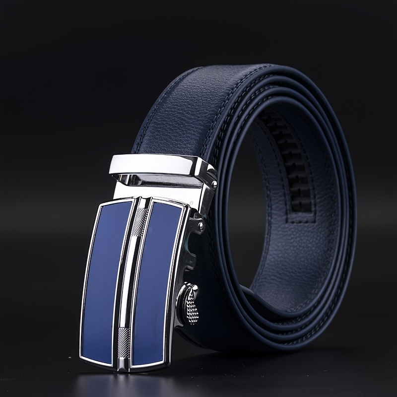 Wedding Party Belt Men's Cowhide Leather with Automatic Buckle