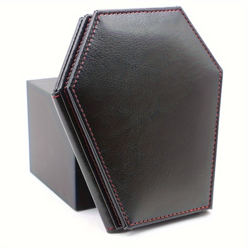 

Vampire Coffin Shaped Wallet, Vintage Style With Lining, Closure, Wet , Id Card Compartment, Halloween Themed Accessory